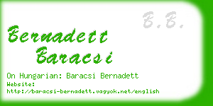 bernadett baracsi business card